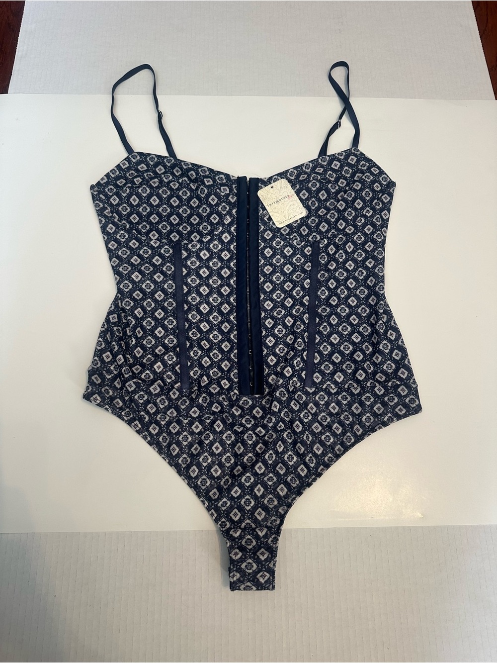 Free People The Pacific Modern Corset Bodysuit L NWT